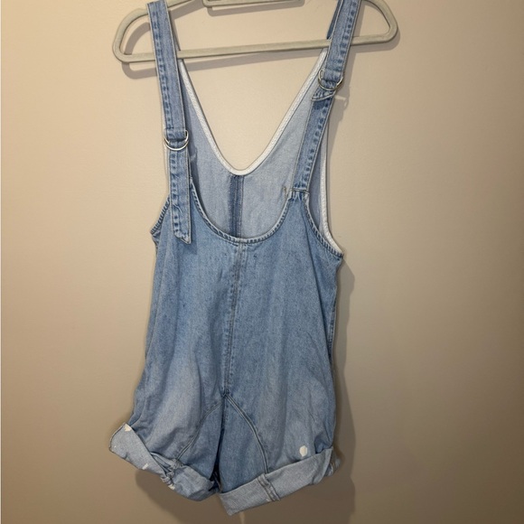 Free People Women's Cotton High Roller V-Neck Shortall | XSmall - Picture 6 of 9